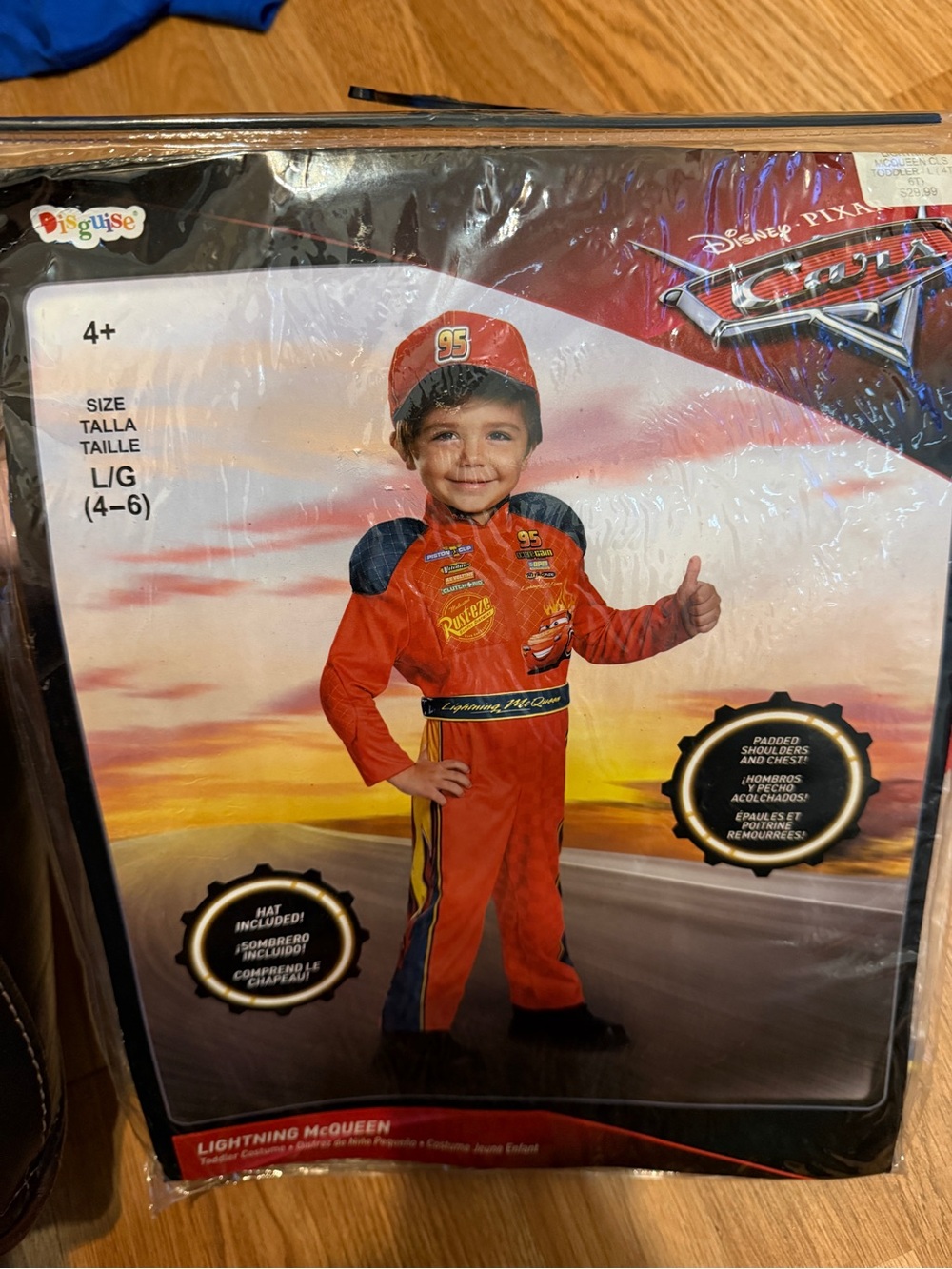 Kids lightning McQueen race car driver costume